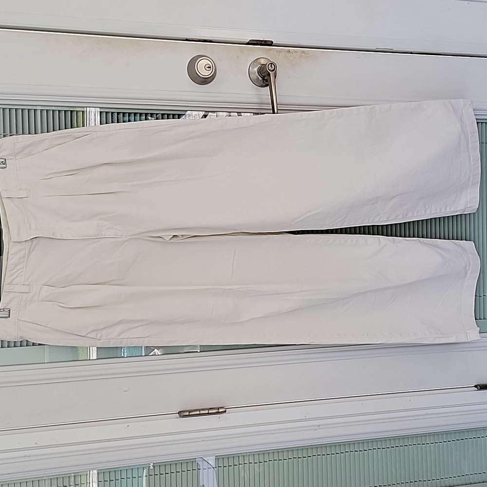 GAP High-Rise Pleated Wide-Leg Khaki Pants Sz 10 Color is New Off White - Picture 2 of 13